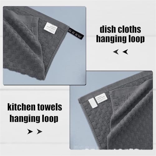 Kitchen Towels and Dishcloths Set, 12X12IN,15X26IN Super Absorbent