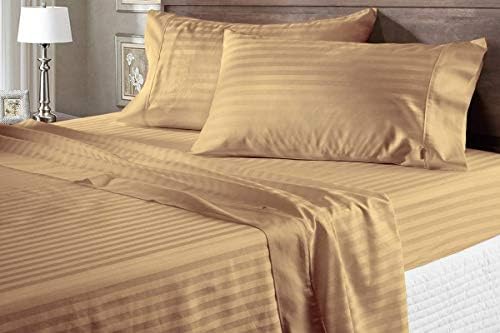 AMAY Luxury Soft 100% Egyptian Cotton 6pc Sheet Set Sateen Weave 800
