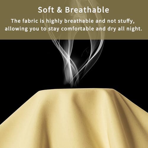 King Size Zipper Pillow Cases Set of 2,Gold,20x36 Inches