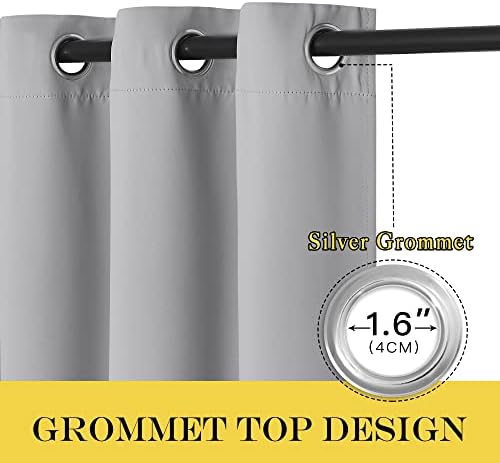 NICETOWN Blackout Bedroom Curtain 120 inches Long - Grommet Thermal
