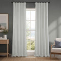Faux Linen Curtains for Living Room (1 Panel) - 50W X 108L, Oyster