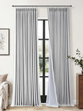Jowels Grey Pinch Pleated Linen Blackout Curtains 84 inch Long 2