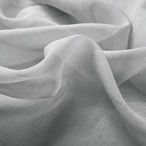Sheer Bedroom Curtains 2 Panel Sets 63 Inch Length, Grommet Solid