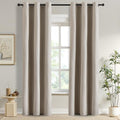 DONREN Thermal Insulated Linen Full Blackout Curtains 37x84 Inches