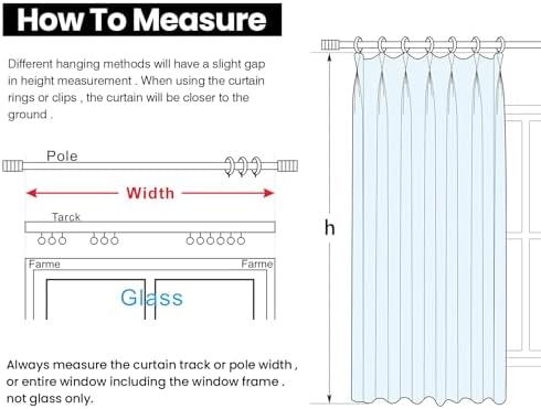 LUSTROWIN French Pinch Pleated Drapes 108 inches Long Unlined Light