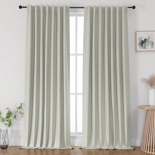 Joydeco Blackout Curtain 108 Inches Long - 100% Blackout Living Room