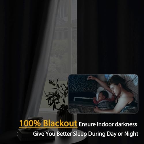 Extra Lenght 100% Blackout Curtains 120 Inch Length 2 Panels Set for