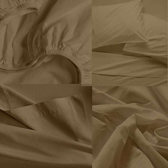 Queen Size Bed Sheet Set, 4 Piece with 16 Inch Deep Pocket Queen