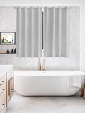 Grey Window Curtains Panels with Silver Grommet, Modern Solid Textured