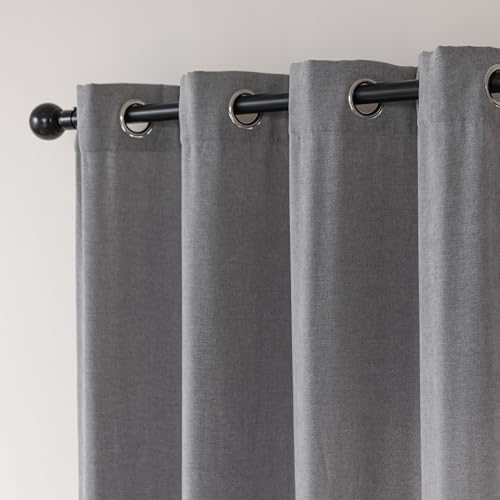 Amazon Basics Chenille Room Darkening Curtains, Light Filtering Window