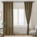 Frelement 52" W x 63" L Indoor Linen Curtains Thermal Insulated Drapes