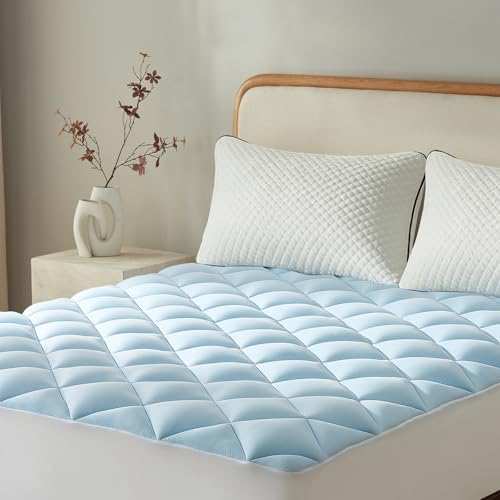 SureFit Cooling Mattress Topper Queen,Gel-Infused Memory Foam Mattress