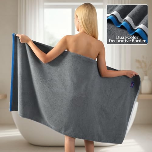 REDKISS 6 Piece Bath Towel Set, 100% Cotton, Soft Absorbent 600 GSM