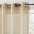 Archaeo Slub Textured Linen Blend Grommet Top Curtain, 52" W x 63" L