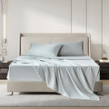 Sophia & William 100% Cotton Sateen Sheet Set King Size 4 Piece Smoky