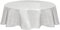 Lenox Opal Innocence Tablecloth, White - 90" W x 90" L Round