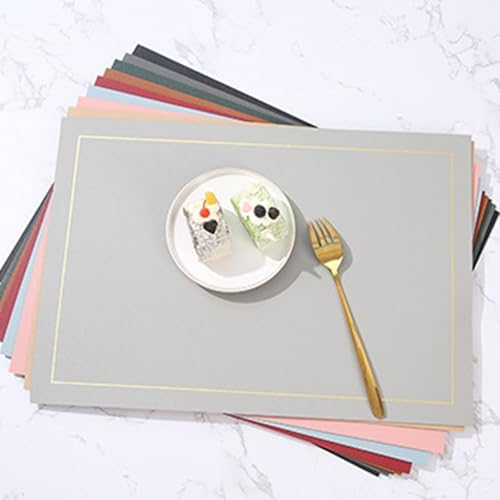 Dining Table Placemats Set for 6, 11.82 x 16.93 Inches Leather Place
