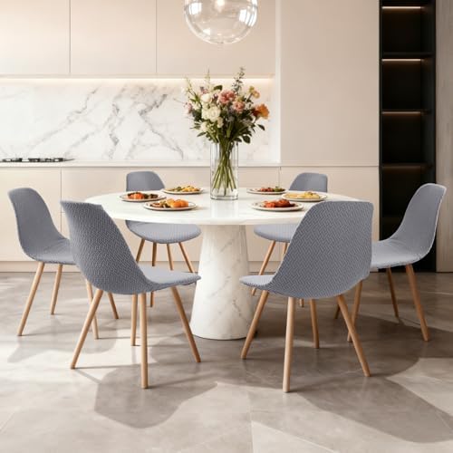Fuloon Mid Century Modern Dining Chair Covers, Stretchable Armless