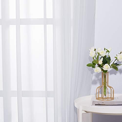 NICETOWN Sheer Curtain for Sliding Glass Door 100" Wide, Grommet Voile