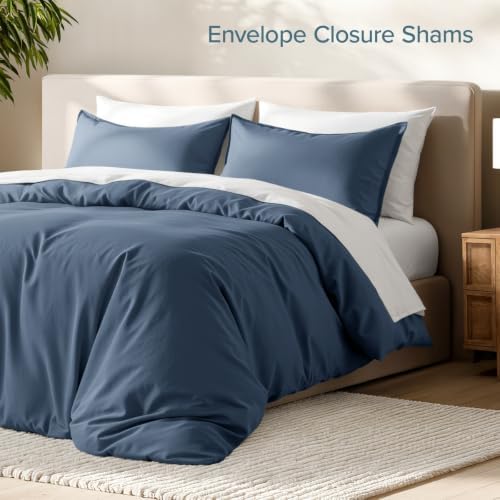 Bare Home Duvet Cover Set 1800 Ultra-Soft (Queen, Bering Sea)