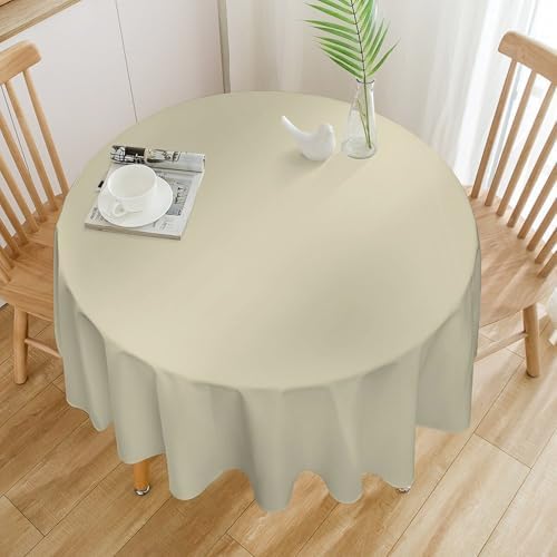 Beige Tablecloth Washable Dinng Table Covers Decorative for Kitchen &