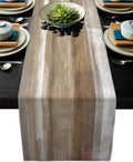 Brown Grey Table Runners Modern Art Farmhouse Linen Table Runners