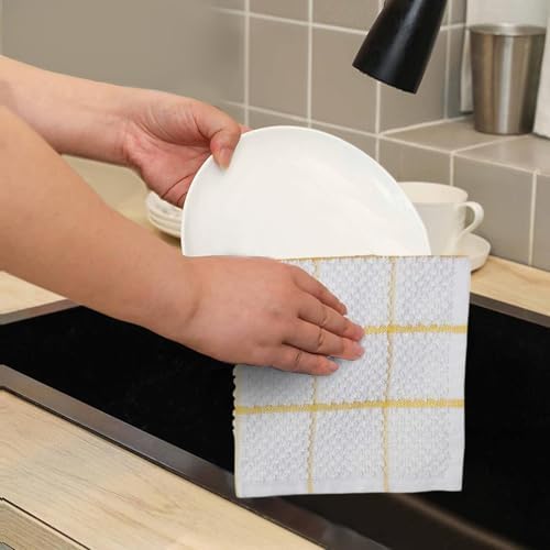 AMOUR INFINI Cotton Kitchen Dish Cloths Set of 8, 100% Terry Cotton