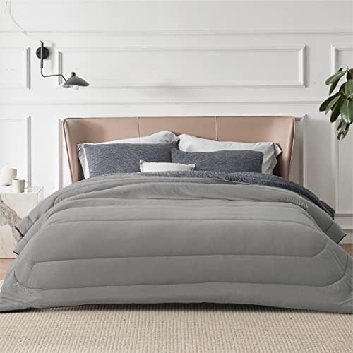 Bedsure Queen Comforter Set, Cooling & All-Season Bedding, Dark Grey