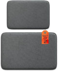 2-Piece Memory Foam Bathroom Rug Set, Non-Slip - Charcoal