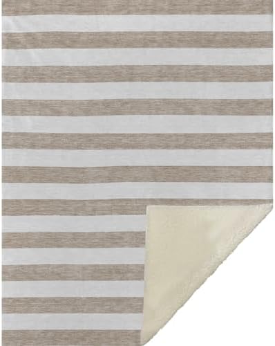 Addison Rugs ASB528 Taupe 50" x 70" Oversized Sherpa Throw Blanket