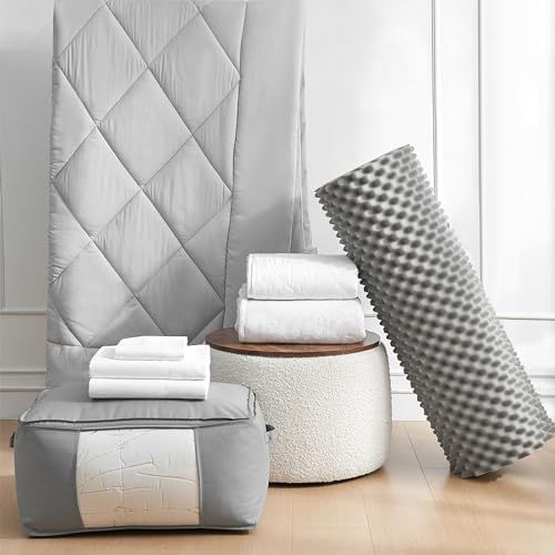 DormCo Basic Necessities Twin XL College Bedding Pack, Glacier Gray