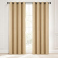 Deconovo 100% Blackout Linen Curtains 96 Inch Long for Bedroom Living