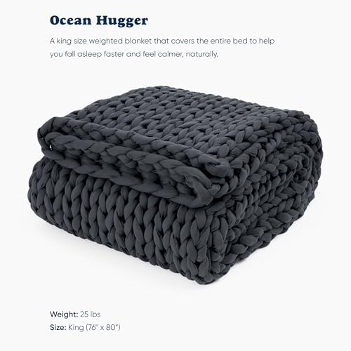 Bearaby King Size - Hand-Knit Weighted Blankets - Breathable, Cooling