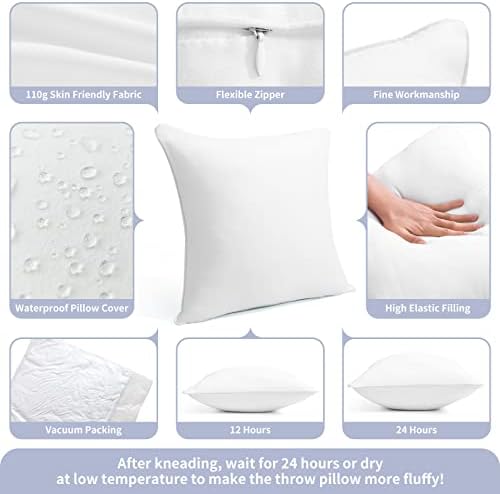 12 x 20 Outdoor Throw Pillow Inserts Set of 2 Waterproof Rectangle