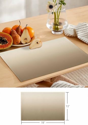 Brown Gradient Table Runner and Placemats Set of 2 Farm Country Cotton
