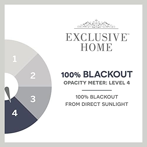 EXCLUSIVE HOME Burke 100% Blackout Grommet Top Curtain Panel Pair