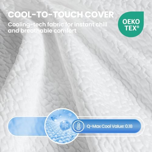 BedStory Cooling Mattress Topper Queen Size, 3 Inch Gel Infused Memory