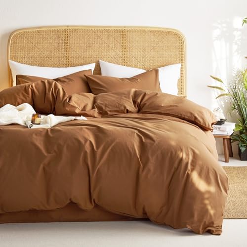 Wake In Cloud - Cotton Duvet Cover Set, 100% Washed Cotton, Linen Like