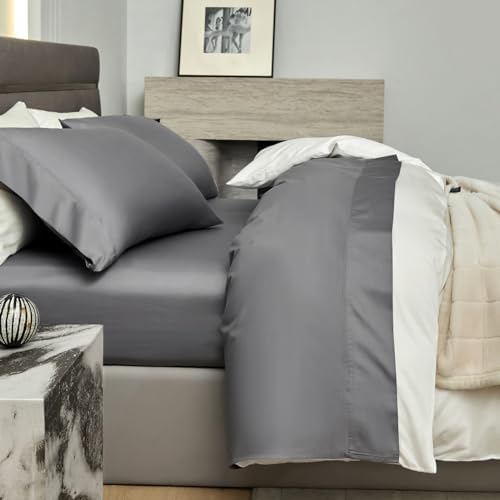 PURE ERA King Size Sheets Set Long Staple Cotton Sateen Cooling Bed