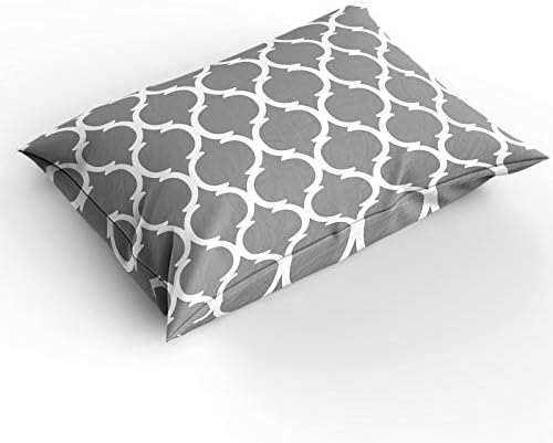 Duvet Cover Set Full, Rustic Morocco Lattice Pattern 3 Piece Bedding