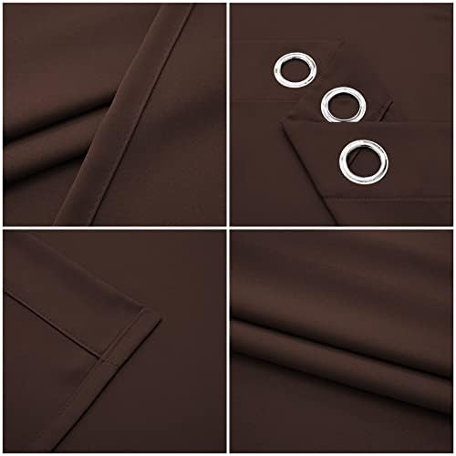 Pickluc Grommet Blackout Curtains 72 Inches Long 2 Panels, Light
