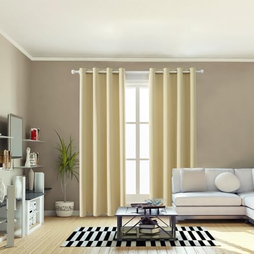 Anytime 100% Blackout Curtain 2 Panels Set,Thermal Insulated Window