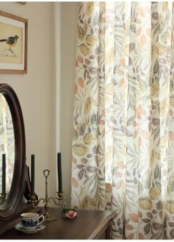 Cream Beige Linen Semi Blackout Window Curtain Panels Drapes for