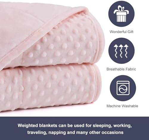 Alomidds Weighted Blanket, Luxury Velvet Heavy Blankets for Adults and