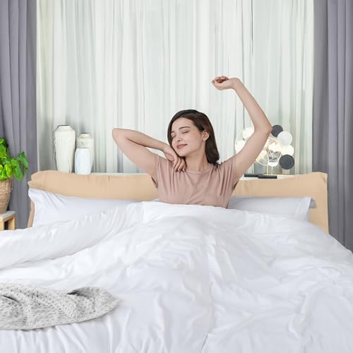 100% Supima Cotton Duvet Cover Set, 3 Pieces 600-TC Luxury Soft