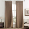 RustBrown Linen Pinch Pleated Blackout Curtains & Drapes 96 Inch Long
