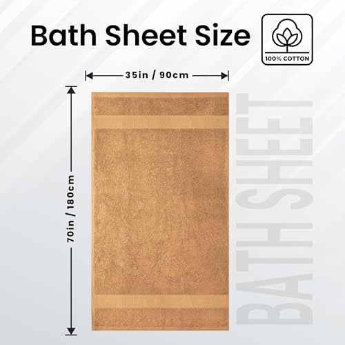 Infinitee Xclusives Bath Sheets Extra Large - 1 Pack - 600 GSM |35" x