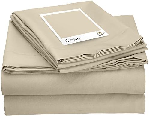 Clara Clark Affordable Microfiber Bed Sheet Set, Full, Cream