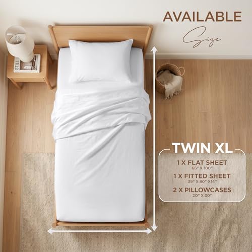 Twin XL Sheet Sets - 2 Pcs Set - Fade Resistant Double Brushed