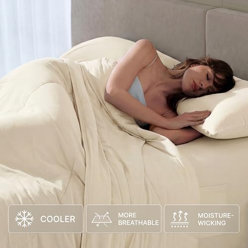 Breescape Cooling Comforter Set - Ultra Comfort 4pcs with Queen Size